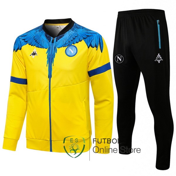 Camiseta Napoli Chandal Ninos 21/2022 Amarillo Negro