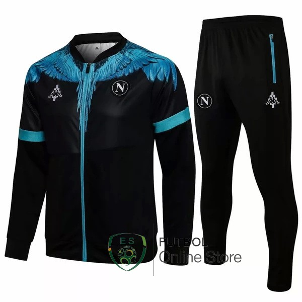 Camiseta Napoli Chandal Ninos 21/2022 Negro Azul