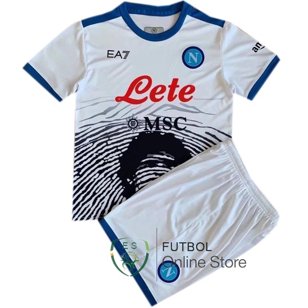 Camiseta Napoli Ninos 21/2022 Edición Conmemorativa Blanco