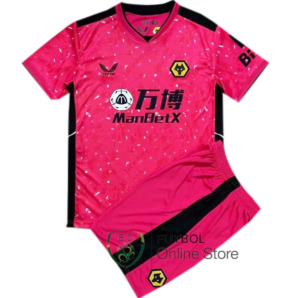 Camiseta Wolves 21/2022 Portero Conjunto Completo Hombre Rosa