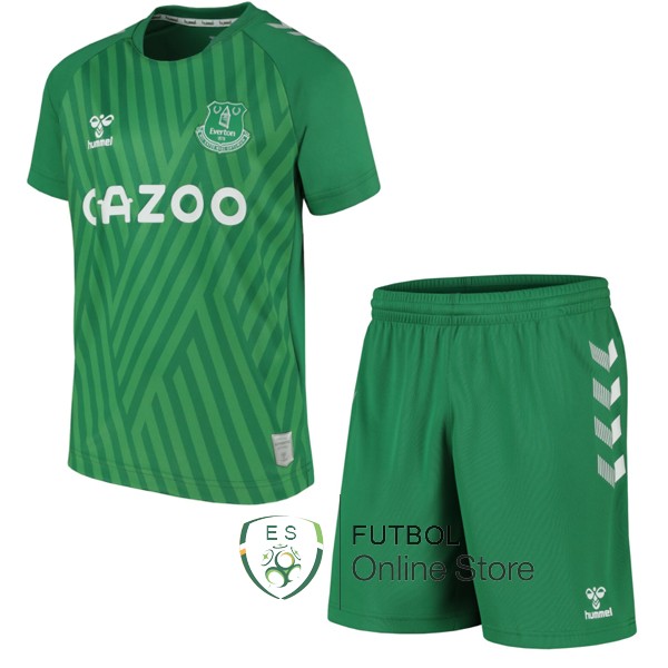 Camiseta Everton Ninos 21/2022 Portero Verde