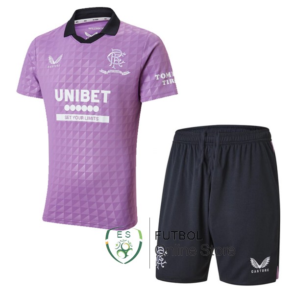 Camiseta Glasgow Rangers 21/2022 Tercera Conjunto Completo Hombre