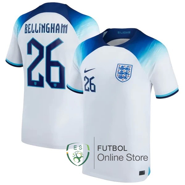 Camiseta Bellingham Inglaterra Copa del mundo 2022 Primera
