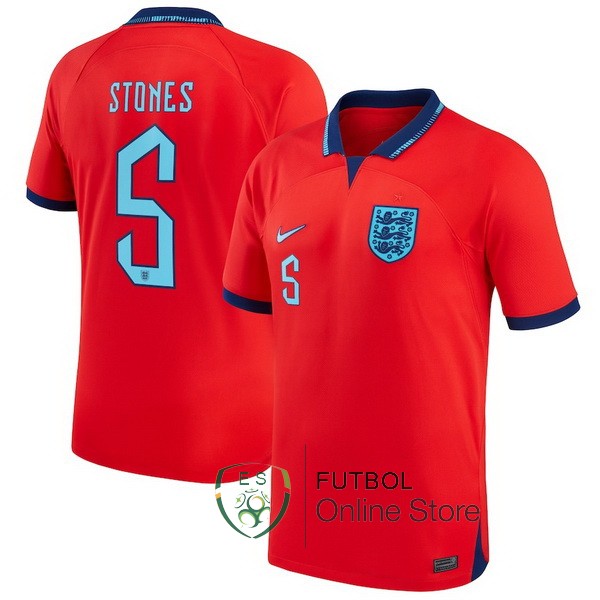 Camiseta Stones Inglaterra Copa del mundo 2022 Segunda