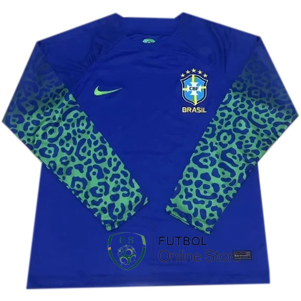 Camiseta Brasil Copa del mundo 2022 Manga Larga Seconda