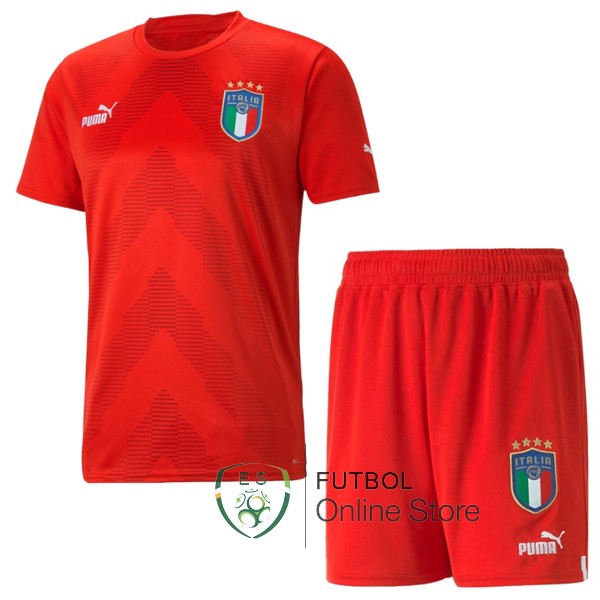 Camiseta Portero Italia Conjunto Completo Hombre 2022 Rojo