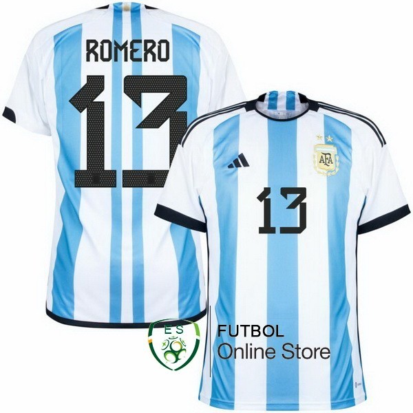 Tailandia Camiseta Romero Argentina Copa del mundo 2022 Primera