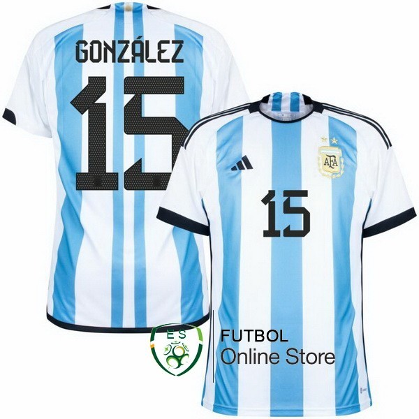 Tailandia Camiseta González Argentina Copa del mundo 2022 Primera