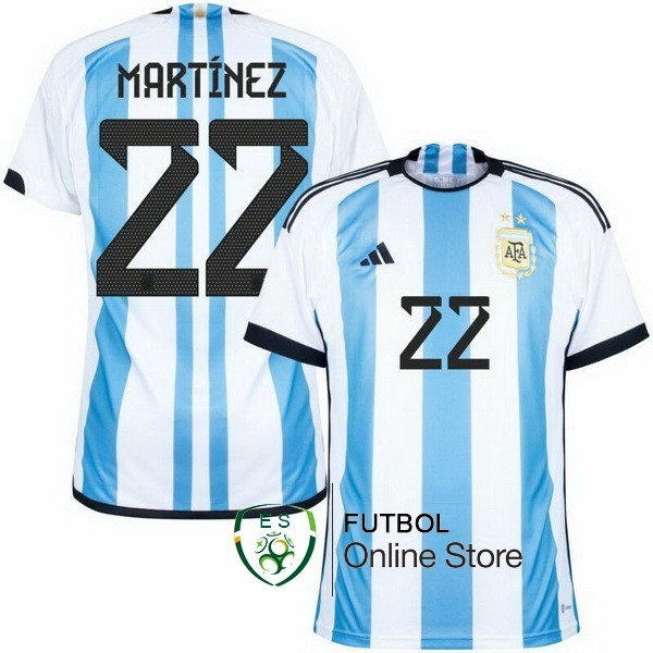 Tailandia Camiseta Martínez Argentina Copa del mundo 2022 Primera