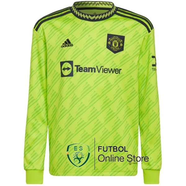 Camiseta Manchester United 22/2023 Manga Larga Tercera