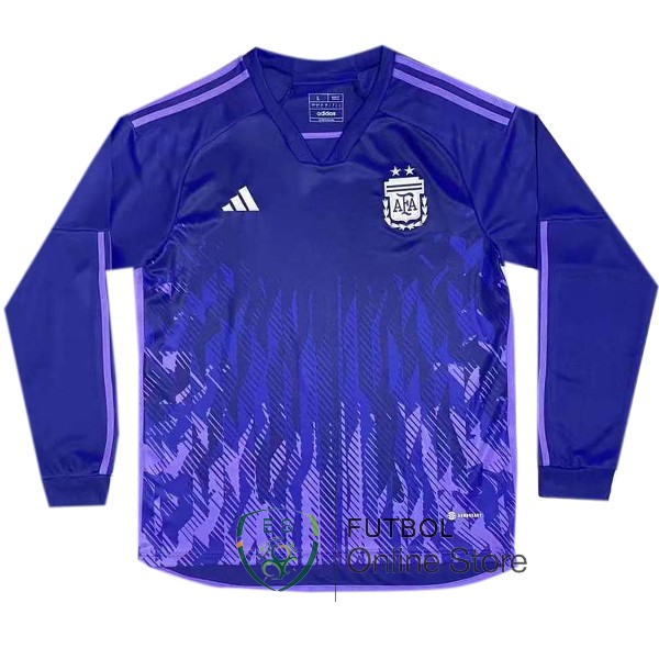 Camiseta Argentina Copa del mundo 2022 Manga Larga Seconda