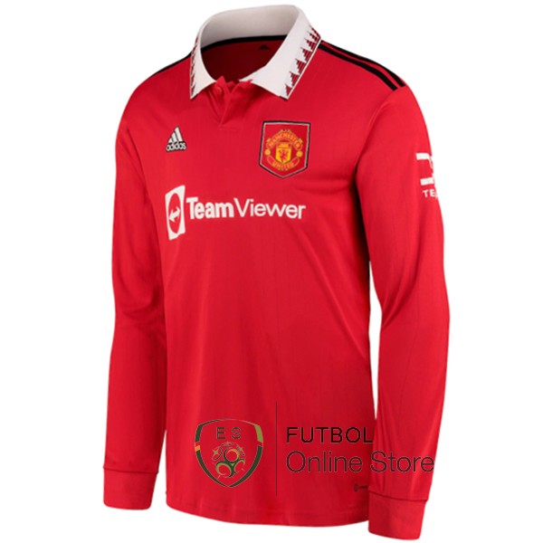 Camiseta Manchester United 22/2023 Manga Larga Primera