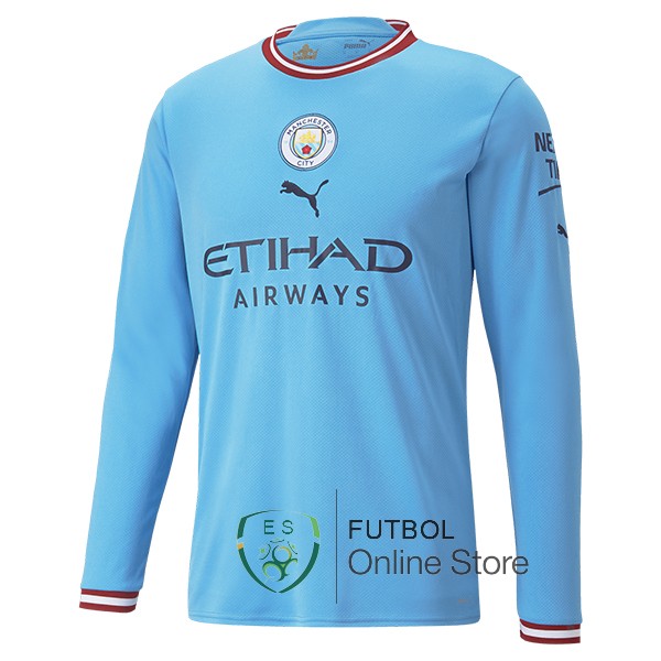 Camiseta Manchester city 22/2023 Manga Larga Primera