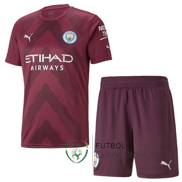 Camiseta Manchester city 22/2023 Portero Conjunto Completo Hombre Rojo