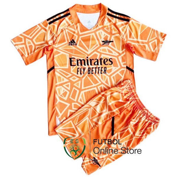 Camiseta Arsenal Ninos Portero 22/2023 Naranja