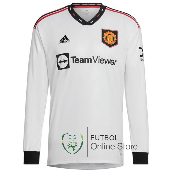 Camiseta Manchester United 22/2023 Manga Larga Segunda