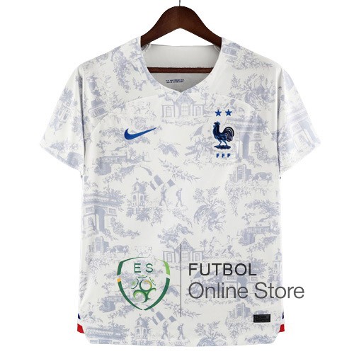 Tailandia Camiseta Francia Championne du Monde 2022 Segunda Blanco