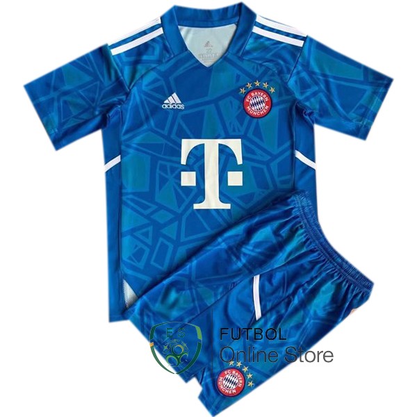 Camiseta Bayern Munich 22/2023 Portero Conjunto Completo Hombre Azul