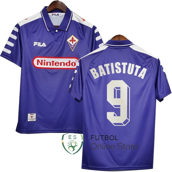 NO.9-Batistuta Retro Camiseta Fiorentina 1998-1999 Primera