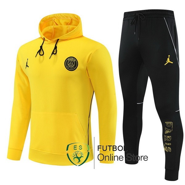 Chaqueta Con Capucha Paris Saint Germain 2023 2024 Amarillo I Negro