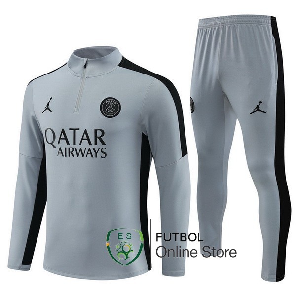 Conjunto Completo Sudadera Entrenamiento Paris Saint Germain 2023 2024 Gris