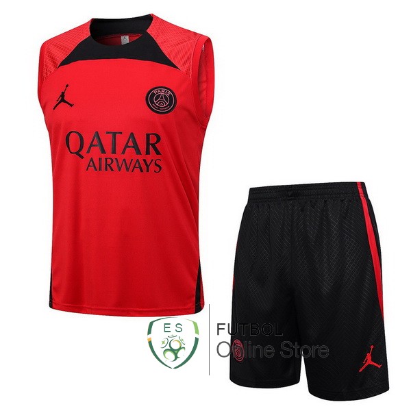 Entrenamiento Paris Saint Germain Sin Mangas Conjunto Completo Rojo I Negro 23/2024