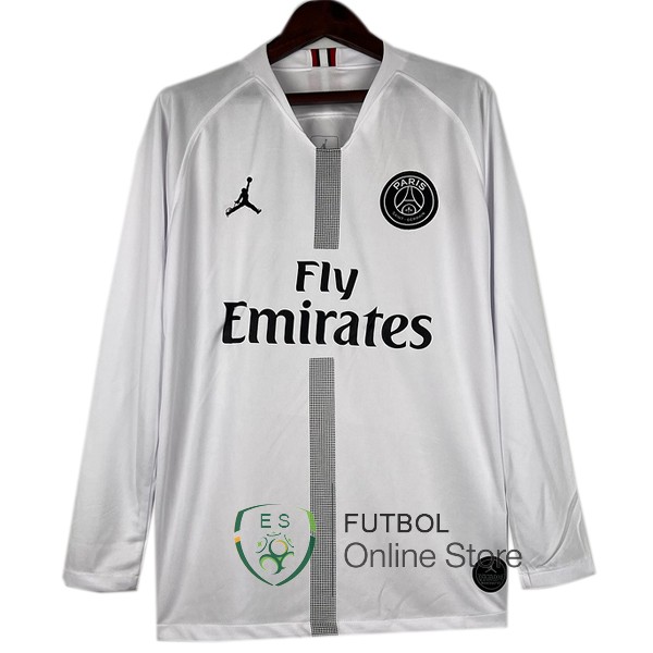 Retro Camiseta Paris Saint Germain 2018-2019 Manga Larga Segunda