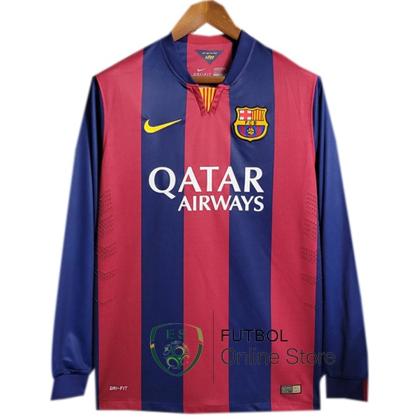 Retro Camiseta Barcelona 2014-2015 Manga Larga Primera