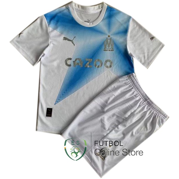 Edición Conmemorativa Camiseta Marseille Conjunto Completo Hombre 23/2024 Blanco