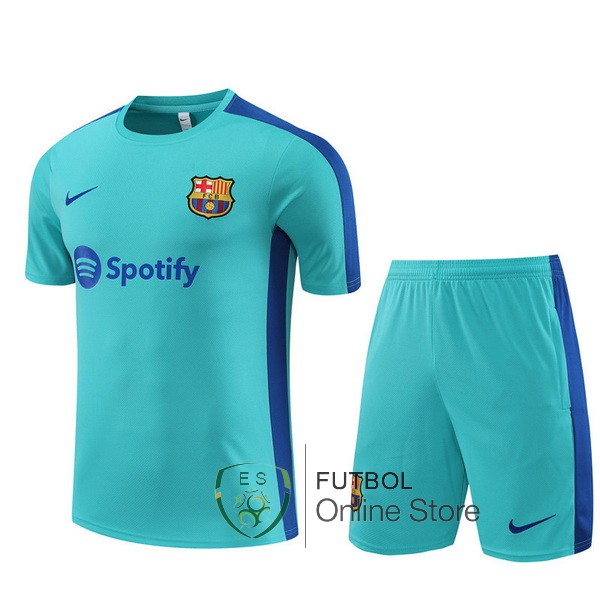 Entrenamiento Barcelona Conjunto Completo Verde Azul 23/2024