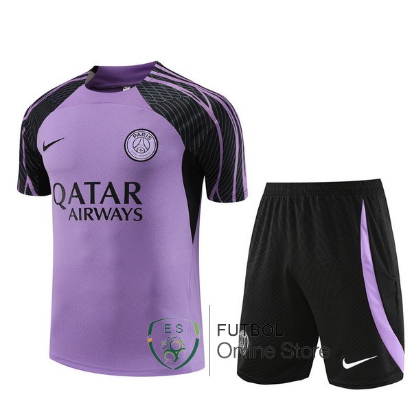 Entrenamiento Conjunto Completo Ninos Paris SG 23/2024 Purpura Negro