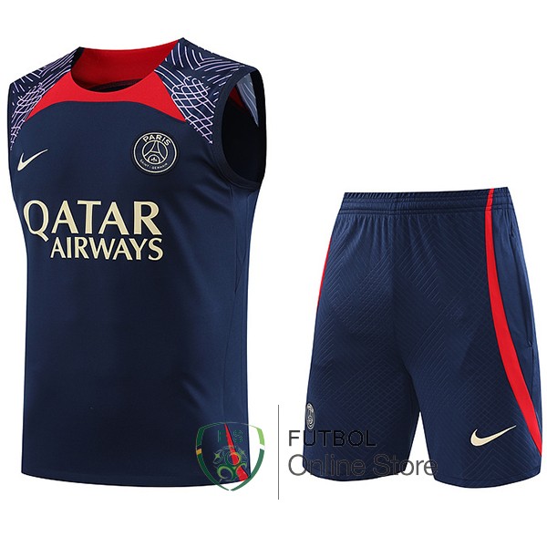 Entrenamiento Paris Saint Germain Sin Mangas Conjunto Completo Azul Rojo Purpura 23/2024