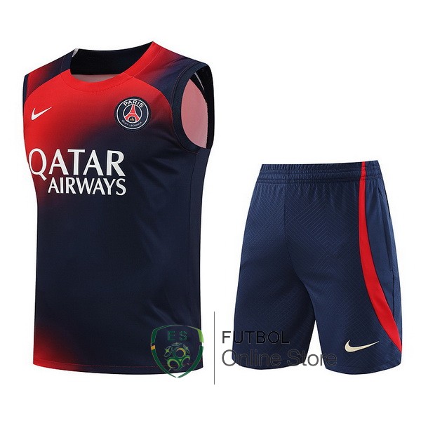 Entrenamiento Paris Saint Germain Sin Mangas Conjunto Completo Amarillo Rojo Azul 23/2024