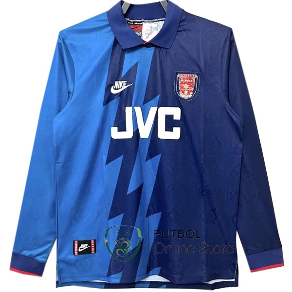 Retro Camiseta Arsenal 1995-1996 Manga Larga Segunda