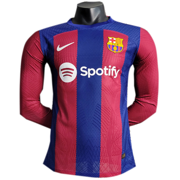 Tailandia Jugadores Camiseta Manga Larga Barcelona 23/2024 Primera