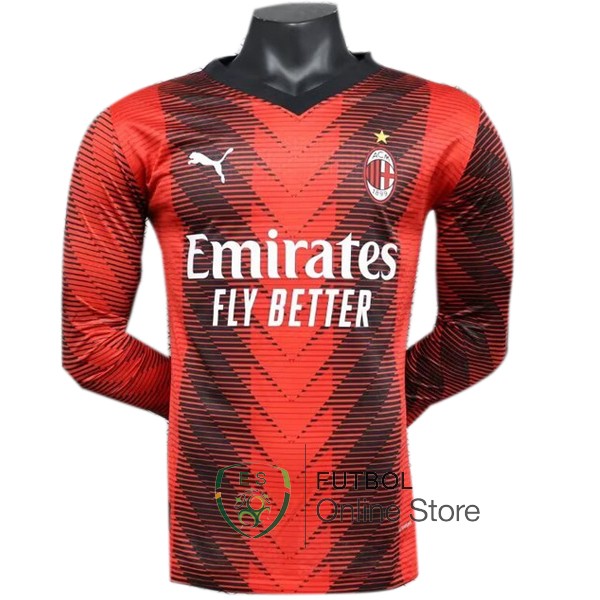 Tailandia Camiseta AC Milan 23/2024 Manga Larga Prima Jugadores