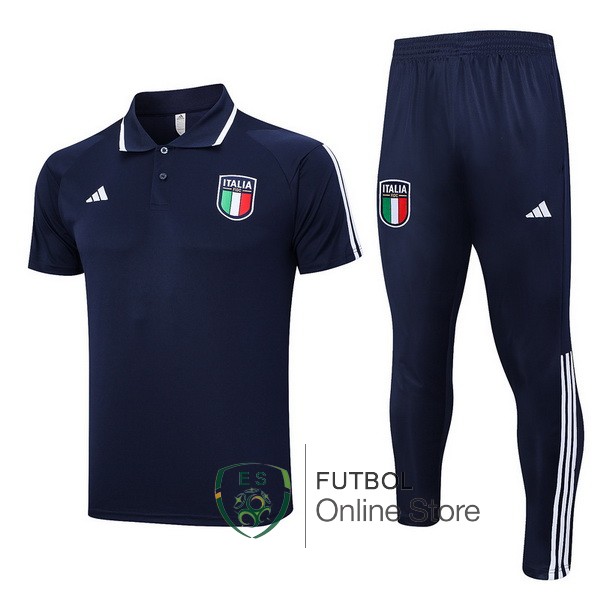 Polo Conjunto Completo Italia Azul Marino 2023