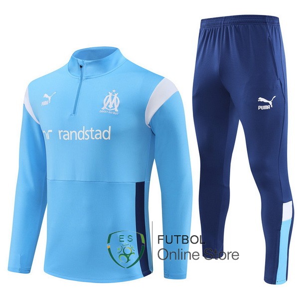 Camiseta Marseille Chandal Ninos 23/2024 Azul Blanco