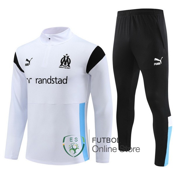 Camiseta Marseille Chandal Ninos 23/2024 Blanco Negro