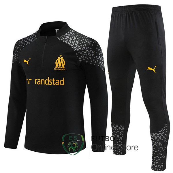 Camiseta Marseille Chandal Ninos 23/2024 Negro Gris