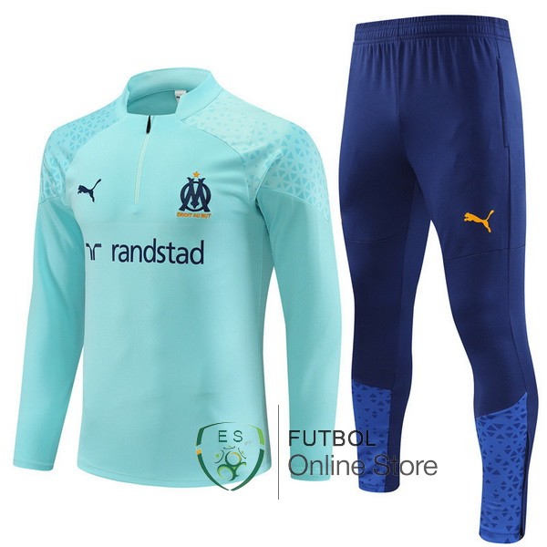 Camiseta Marseille Chandal Ninos 23/2024 Verde-Azul