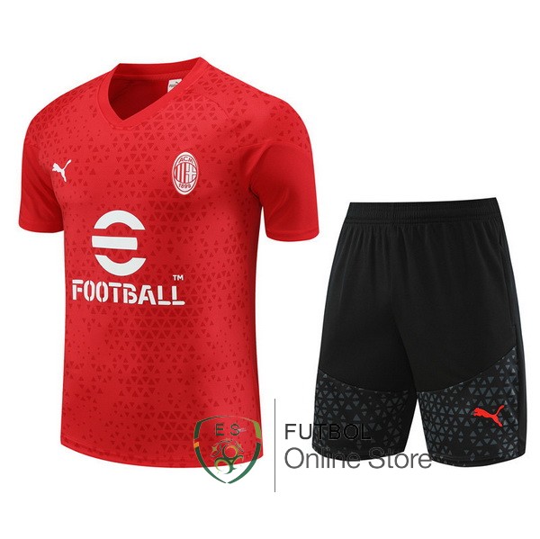 Entrenamiento AC Milan Conjunto Completo Rojo Negro 23/2024