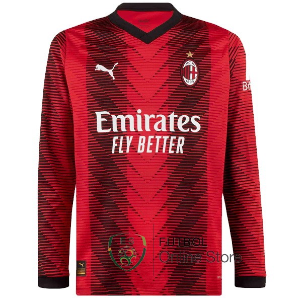 Tailandia Camiseta AC Milan 23/2024 Manga Larga Prima