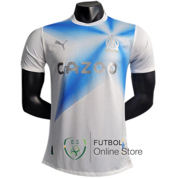 Tailandia Especial Jugadores Camiseta Marseille 23/2024 Blanco Azul