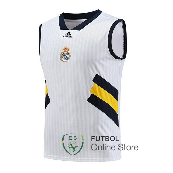 Entrenamiento Sin Mangas Real Madrid Blanco Amarillo 23/2024