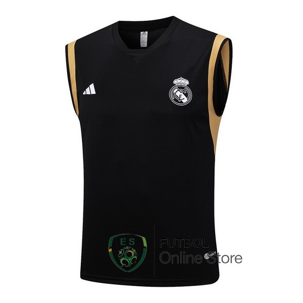 Entrenamiento Sin Mangas Real Madrid Negro Amarillo 23/2024