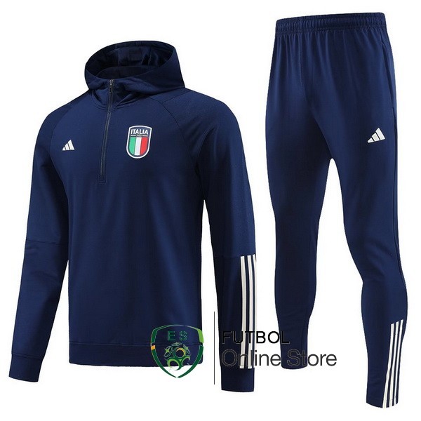 Chaqueta Con Capucha Italia 2023 Azul Marino