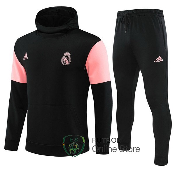 Chaqueta Con Capucha Real Madrid 2023 2024 Rosa Negro