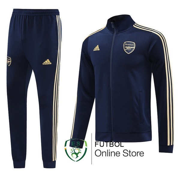 Conjunto Completo Ropa Deportiva Con Cremallera Larga Arsenal 2023 2024 Azul I Marino