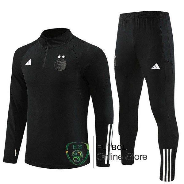 Conjunto Completo Sudadera Entrenamiento Argelia 2023 Negro